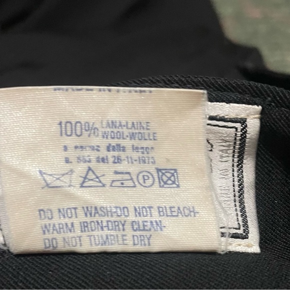 Vintage Giani Versace Versus Tapered Black Dress Wool Pants Sz 30 Classic Office - Picture 13 of 16